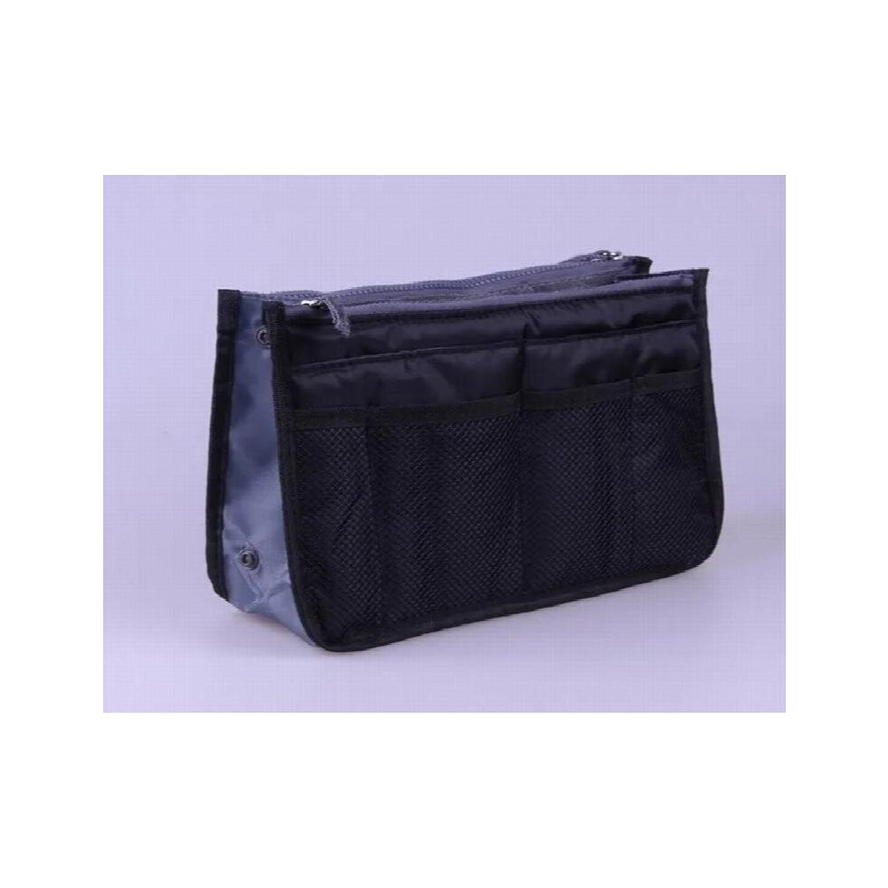 Black Lady Makeup Cosmetic Bag Female Tote Organizer Insert Bag Women Nylon Travel Insert Organizer Handbag Purse Large Liner