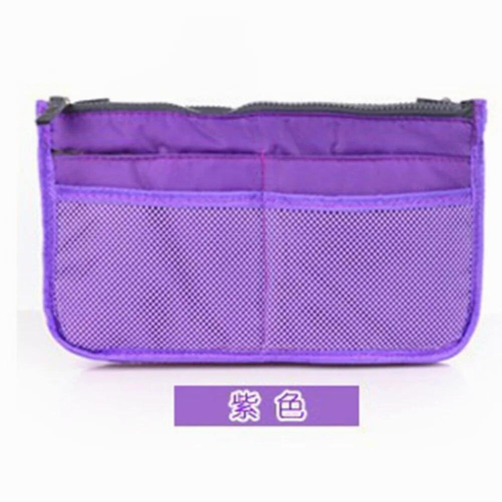 Multicoloured Large Capacity Cosmetic Storage Bag Nylon Travel Insert Organizer Handbag Tote Cosmetic Bag Women Make Up Bag Beauty Pouch