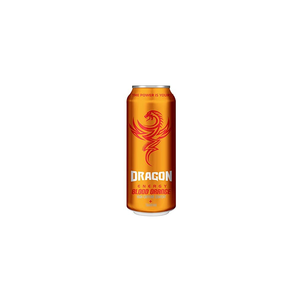 Dragon Energy - Blood Orange Energy Drink, High Caffeine Content, Taurine and BVITS, Vegetarian, Gluten Free, Proudly British, 100% Recyclable 12 x