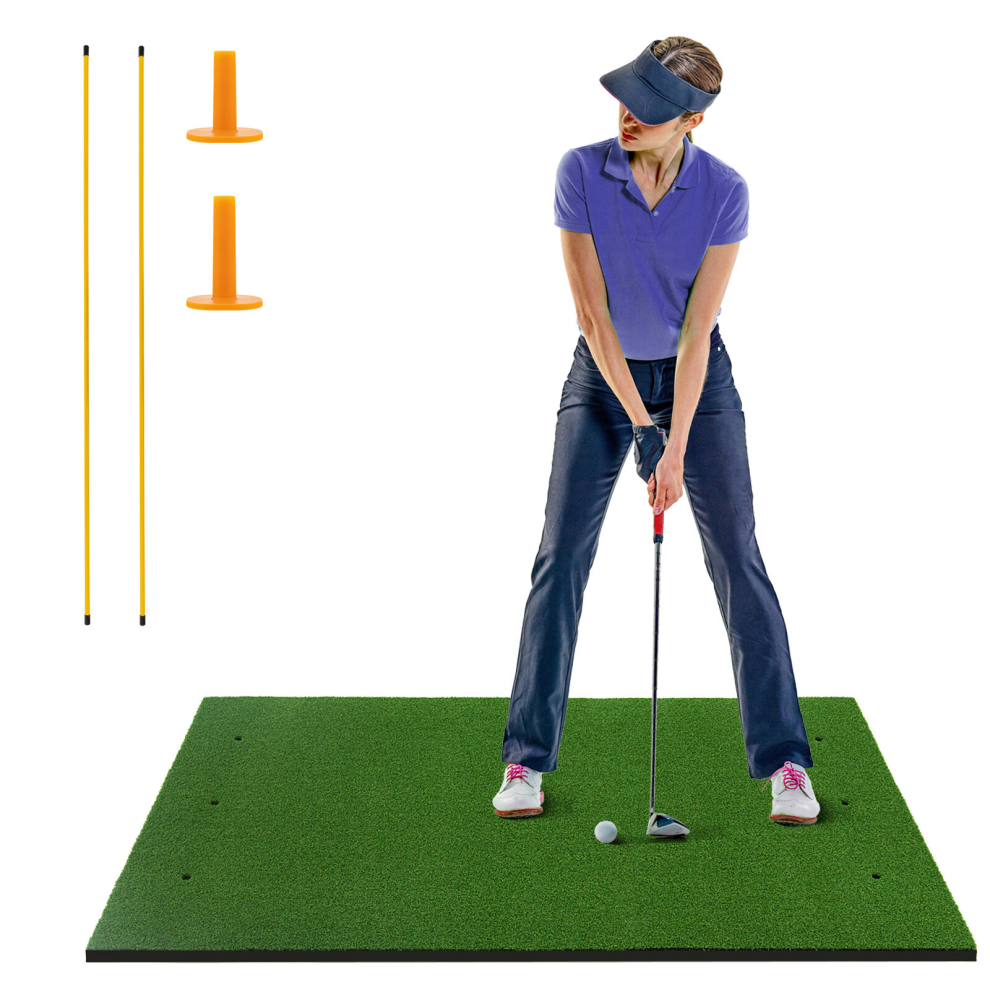 5X3 FT Golf Hitting Mat Standard Real Feel Golf Practice Mat Artificial Turf Mat