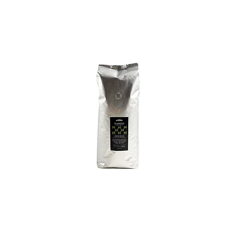 Caff? Nero Classico Whole Coffee Beans - Medium Roast - 1KG (1 x 1KG Coffee Bag)