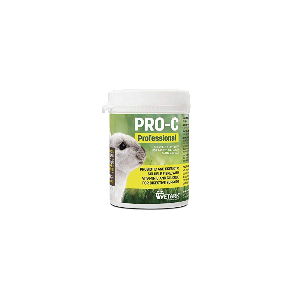 Vetark Pro-C Professional, Prebiotic & Probiotic for rabbits, guinea pigs and other small mammals with vitamins and glucose - 100g