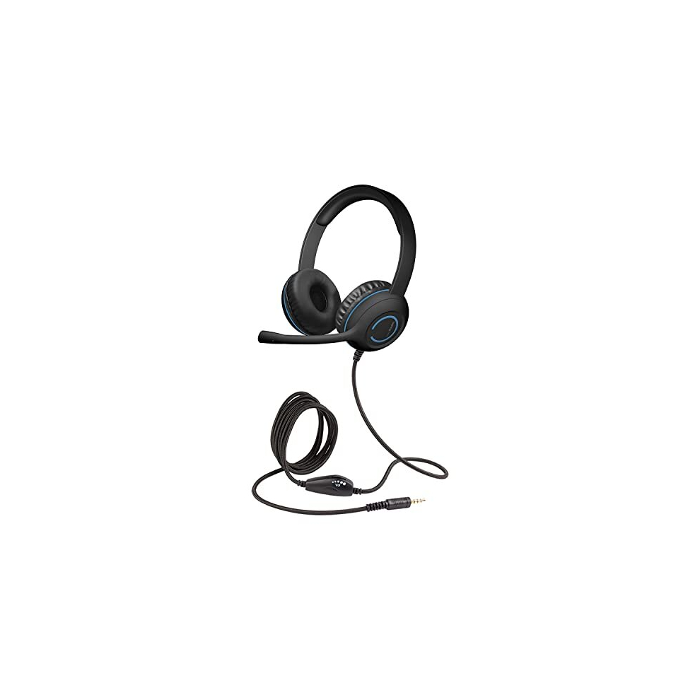 Cyber Acoustics 3.5mm Stereo Headset (AC-5002) with Noise-Canceling Microphone for PCs, Tablets, and Cell Phones in The Classroom or Home