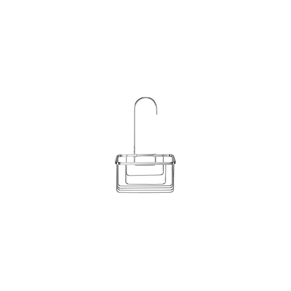 Croydex QM260441 Chrome Shower Riser Rail Hook Over Caddy Basket, 5 Year Rust Free Guarantee, Silver