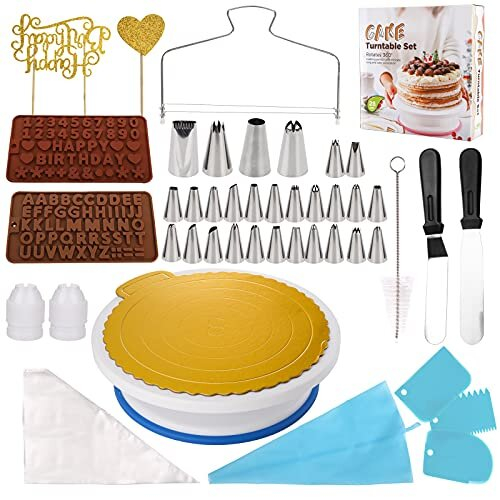 YOUEON 100 Pieces Cake Decorating Tools With 11 Inch Cake Stand ...