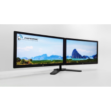 Dual Monitor Screen Bundle 2 x 23" New Stand VGA DVI DP DVI To HDMI - Refurbished