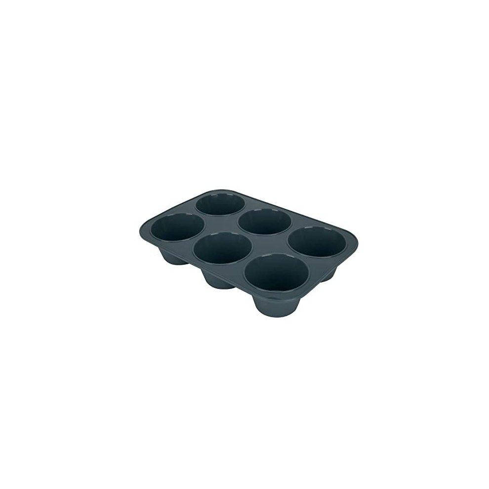 Deep and Jumbo Muffin Tray 6 Cup Large Silicone Muffins Pan, Non-Stick Giant Cupcake Tin, Silicon Bakeware, Baking Case, Baking Mould for Yorkshire