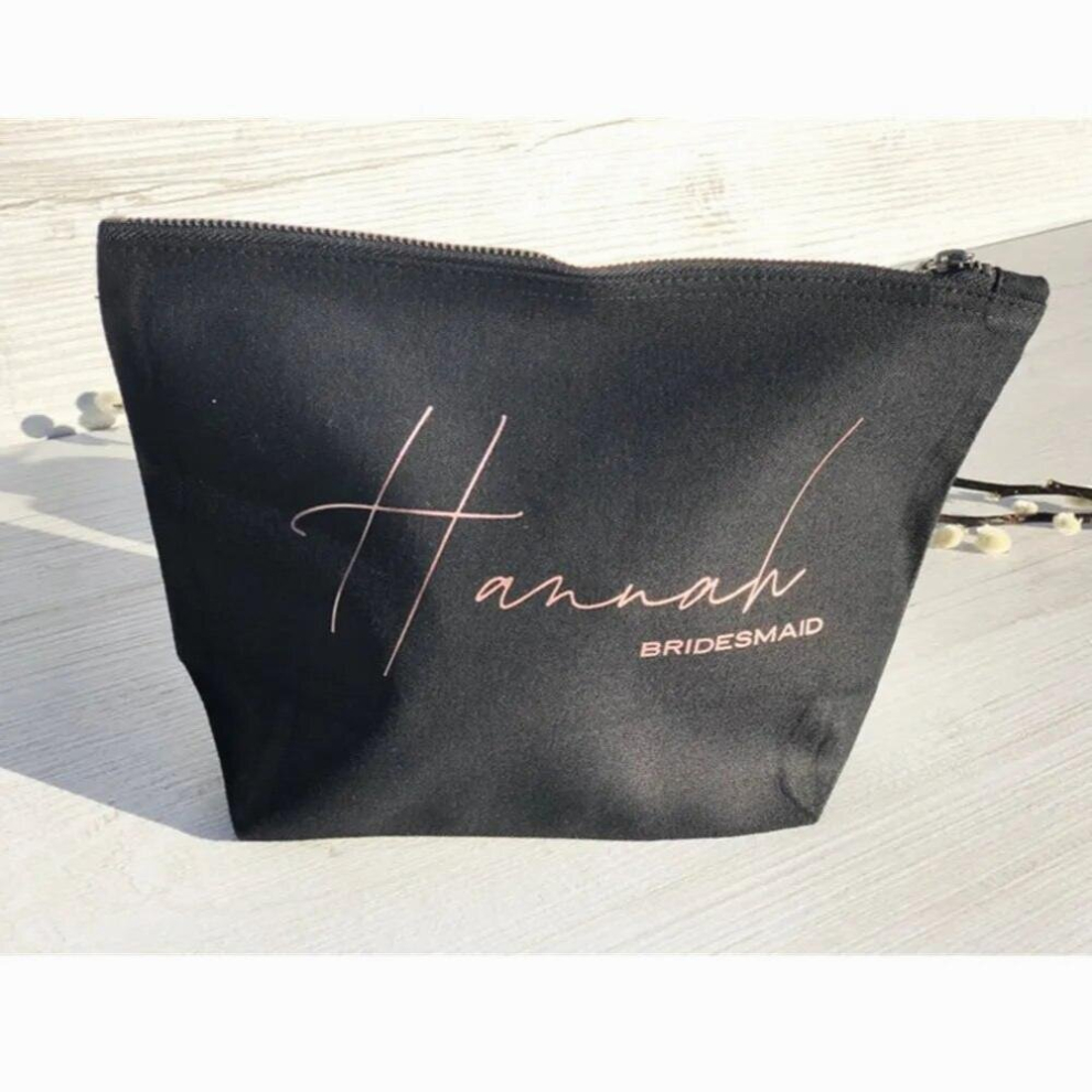 Multicoloured Name Make Up Bag,Customize Cosmetic,Bridal Shower Favor,Travel Makeup Bags,Ready To Ship,Christmas Bridesmaid Proposal Gift