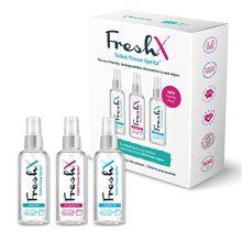 FreshX Toilet Paper Spray Pack of 3 x 50ml Bottles | Coconut, Aloe Vera & Unfragranced | Tissue Spritz Upgrades Toilet Paper Into Fresh Wet Wipes |