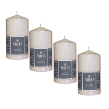 4 Prices Altar Pillar Candle 150x80mm Unscented Smokeless Non Drip 75H