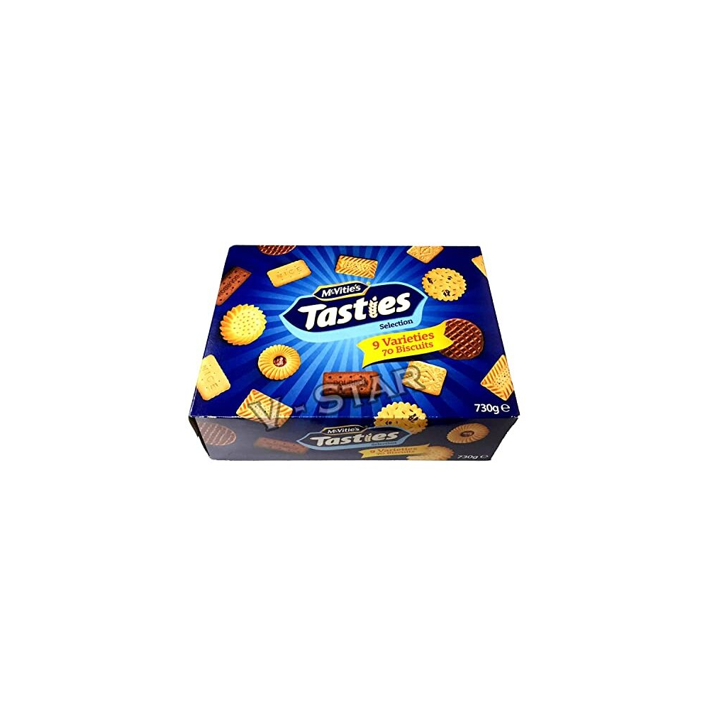 MCVITIE'S TASTIES Selection 730g - 9 Varieties 70 Biscuits Box