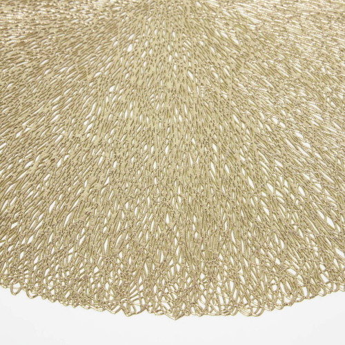 Homescapes Set of 4 Round Decorative Gold Placemats 2