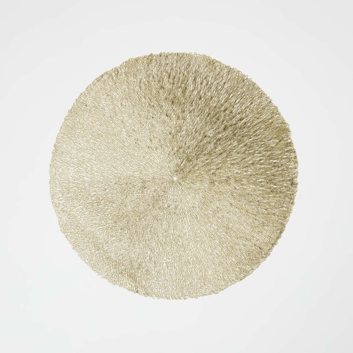 Homescapes Set of 4 Round Decorative Gold Placemats 1
