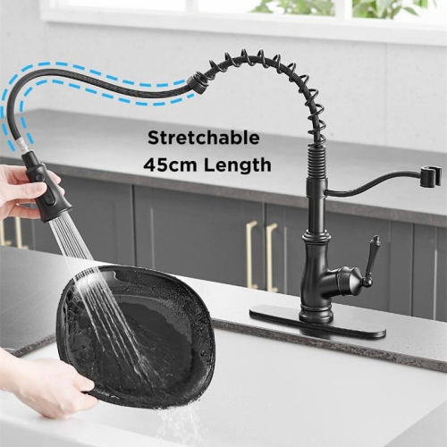 (Gold) Kitchen Faucet Single Handle Pull Down Kitchen Faucet 1