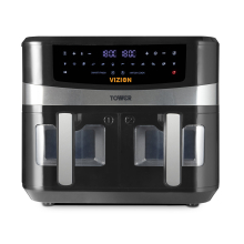 Tower, T17100, Vortx Vizion 9L Dual Basket Air Fryer, Black