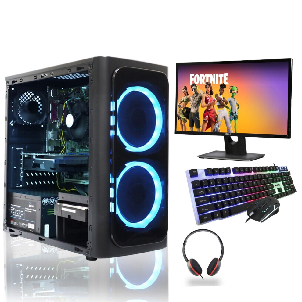 Fast Gaming PC Bundle Intel Core i5 16GB 500GB+240GB SSD 2GB GT730 W10