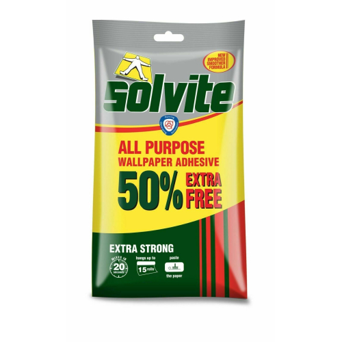 Solvite Extra Strong All Purpose Wallpaper Paste Adhesive 15 Rolls