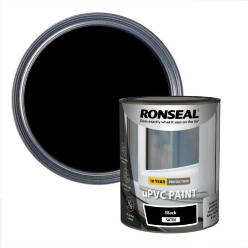 Ronseal RONSEAL uPVC PAINT BLACK SATIN 750ml
