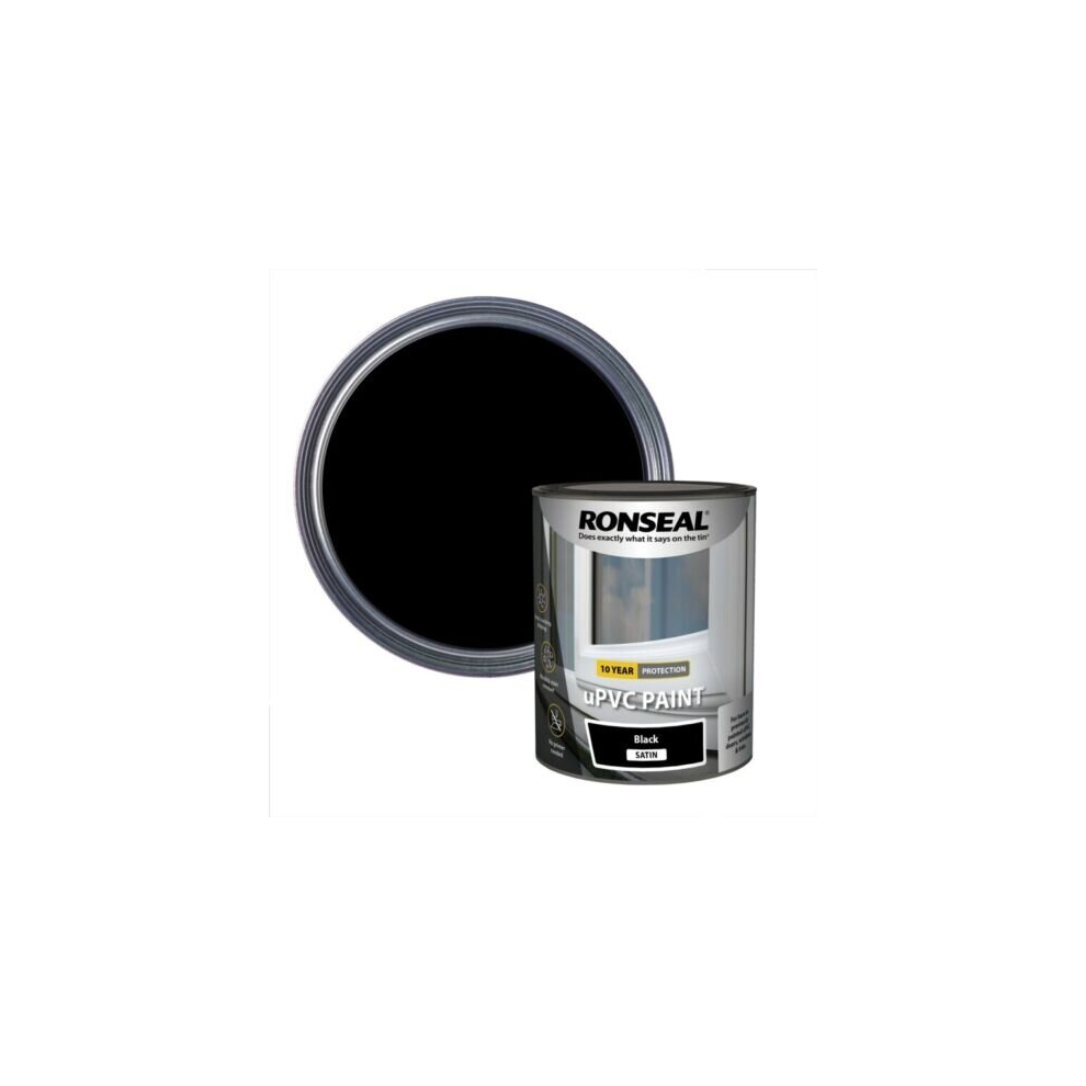 RONSEAL uPVC PAINT BLACK SATIN 750ml