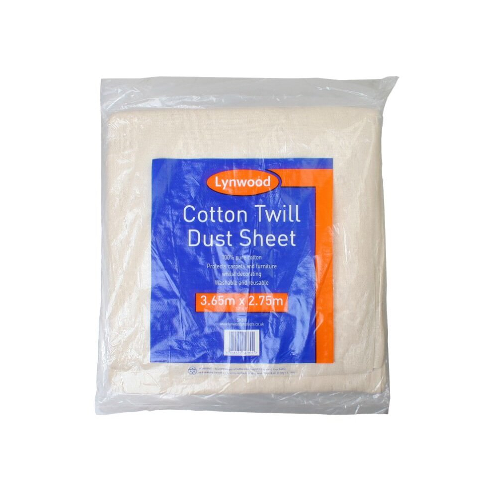 LYNWOOD 12FT X 9FT 100% COTTON DUSTSHEET