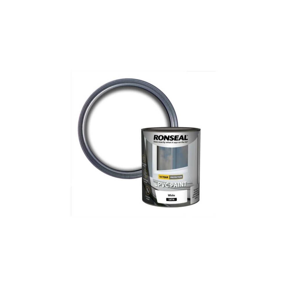 RONSEAL uPVC PAINT WHITE SATIN 750ml
