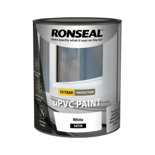 Ronseal RONSEAL uPVC PAINT WHITE SATIN 750ml 1