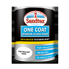 Sandtex 1Coat Exterior Gloss 750ml - White