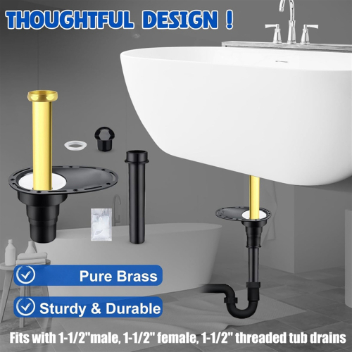 Tub Drain Roughin Kit for Freestanding Bathtub with 2In/11/2In Pipe