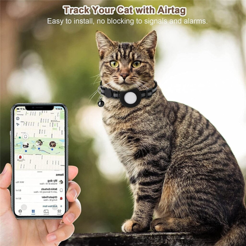 (Pink) Cats Collar with Waterproof Holder Small Dogs GPS-Tracker Collar 2