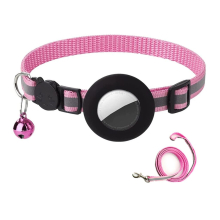 (Pink) Cats Collar with Waterproof Holder Small Dogs GPS-Tracker Collar