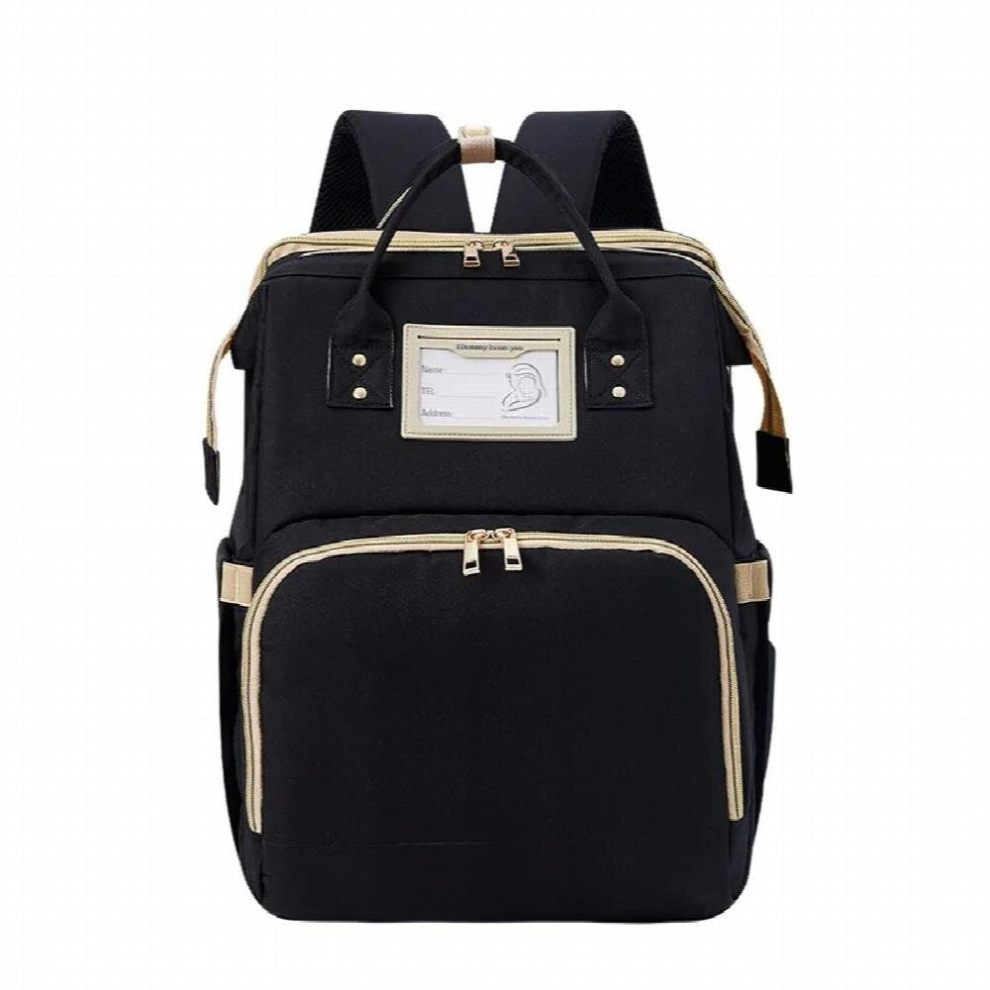 Upgrade Large Capacity Multifunctional Portable Folding Crib Child Backpack and Backpack Maternal Awning Mommy Bag