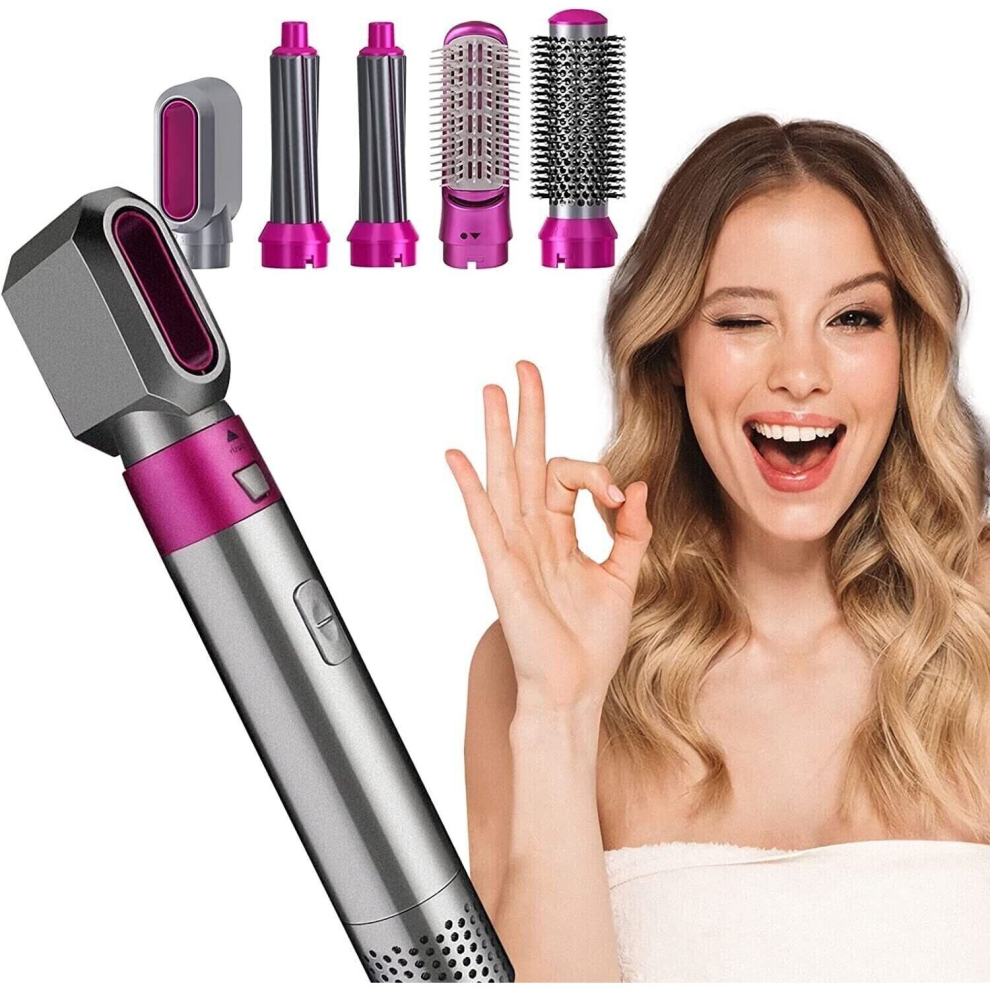 Hair Dryer Brush Hair Styler,5 in 1 Hot Air Brush Set, Automatic Hair Curling