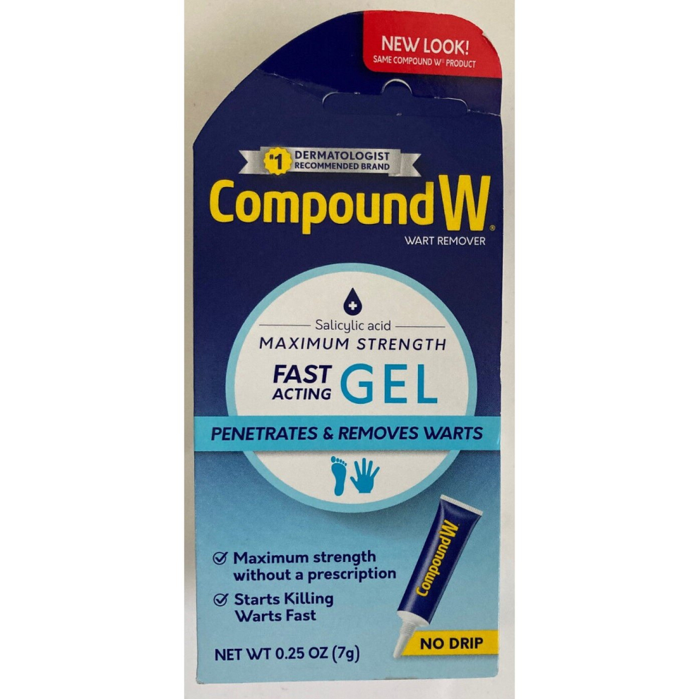 Compound W Maximum Strength Fast Acting Gel Wart Remover, 0.25 Oz