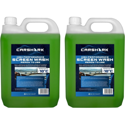 CARSHARK High Performance Screenwash 2 x 5 L, Effective down to -10°C