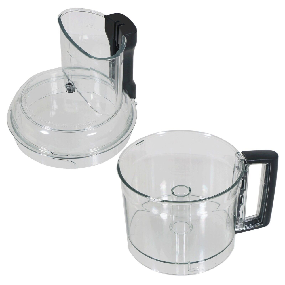 Magimix Mixer Bowl + Lid Cover for CS5200XL Food Processor (Clear with Black Handle, 17341 N, 17333)