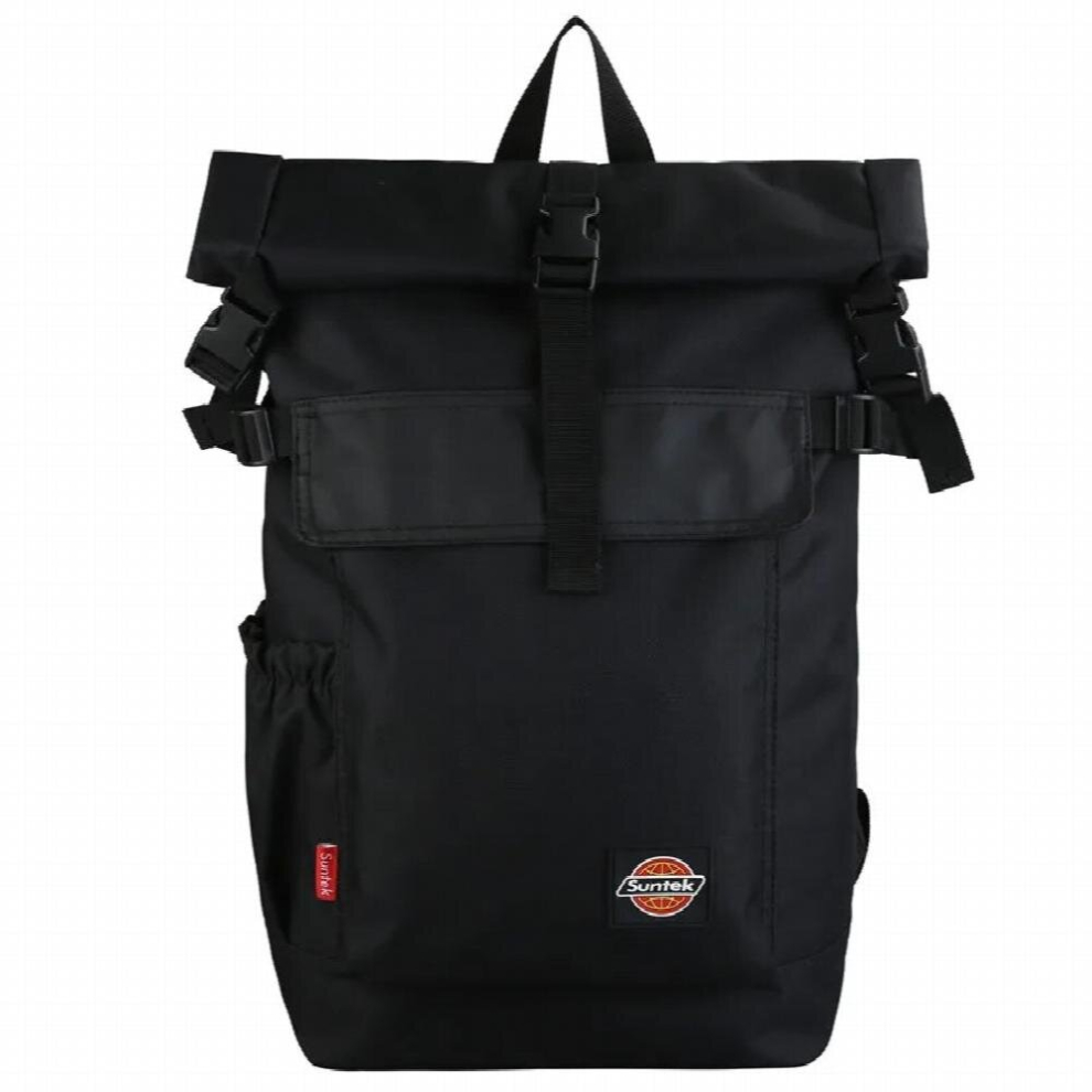Large Capacity Business Travel Backpack Bag Waterproof Oxford Unisex Rucksack Schoolbag Solid Insert Buckle Laptop Bag Black 885655986165
