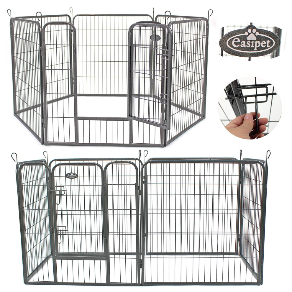 Heavy Duty 6 Panel Pet Playpen Metal Cage - Medium 74385