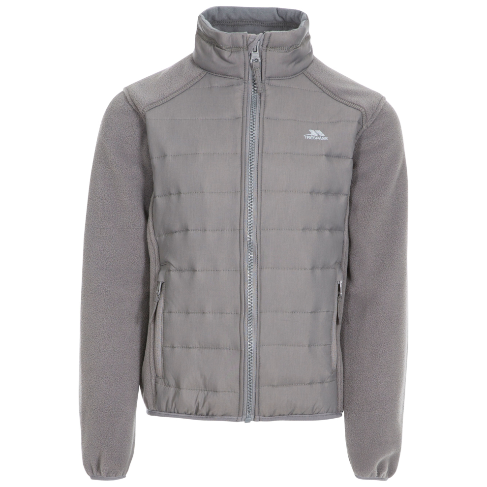 (3-4 Years, Storm Grey) Trespass Boys Full Zip Fleece Jacket Ludvig