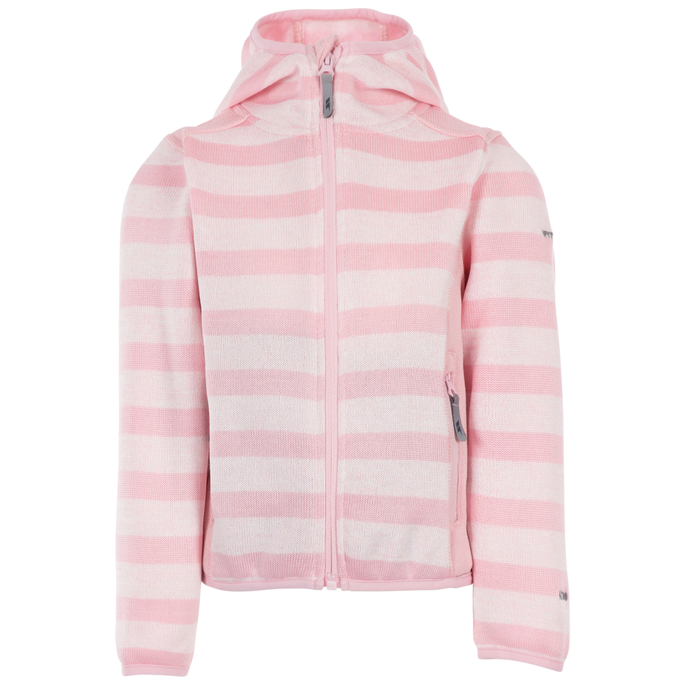 (3-4 Years, Pale Pink Stripe) Trespass Kids Fleece Hoodie Full Zip Conjure