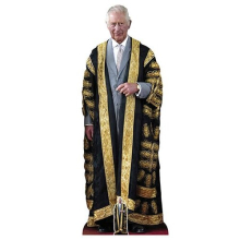 King Charles III Gold Lifesize Cardboard Cutout 179cm
