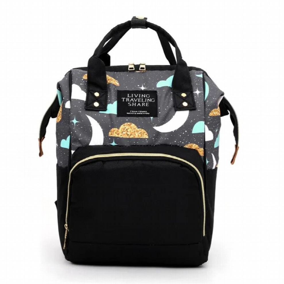 Waterproof And Stylish Diaper Bag Backpack For Mom Mummy Multifunction Maternity Baby Bag Nappy Bag Travel Nursing Bag Black