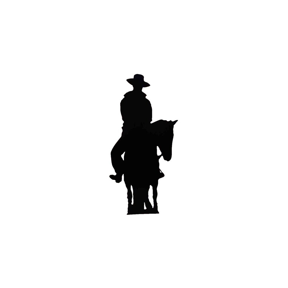 Star Cutouts Silhouette Cowboy On Horse Lifesize Cardboard Cutout - 188Cm