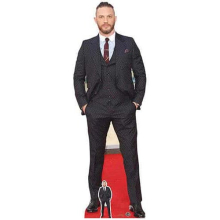Tom Hardy Dapper Suit and Haircut Lifesize Cardboard Cutout 175cm