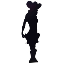 Silhouette Cowgirl Lifesize Cardboard Cutout - 190cm