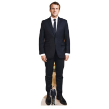 French President Emmanuel Macron Lifesize Cardboard Cutout 175cm
