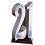 Silver Number 21 Lifesize Cardboard Cutout - 185cm 1