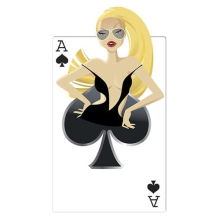 Ace of Spades Babe Casino Lifesize Cardboard Cutout 160cm