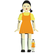 Squid Game Inspired Giant Doll Lifesize Cardboard Cutout 194 cm