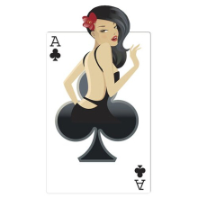 Ace of Clubs Babe Casino Lifesize Cardboard Cutout 160cm