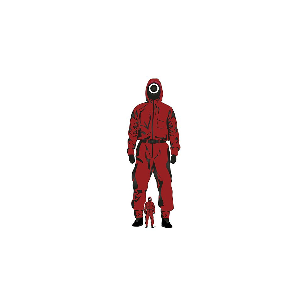 Star Cutouts Squid Game Inspi Jumpsuit Lifesize Cardboard Cutout 183Cm Red